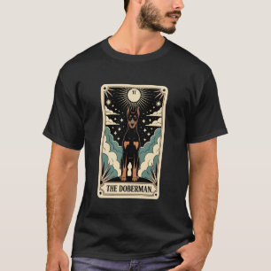Doberman Tarot Card Occult Dog Halloween T-Shirt