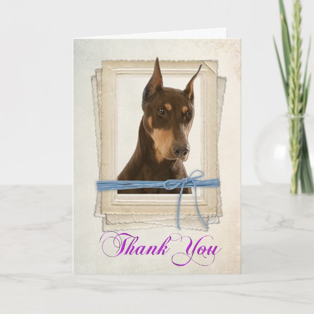 Doberman Thank You Card (Front)