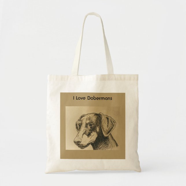 Doberman Tote Bag (Front)