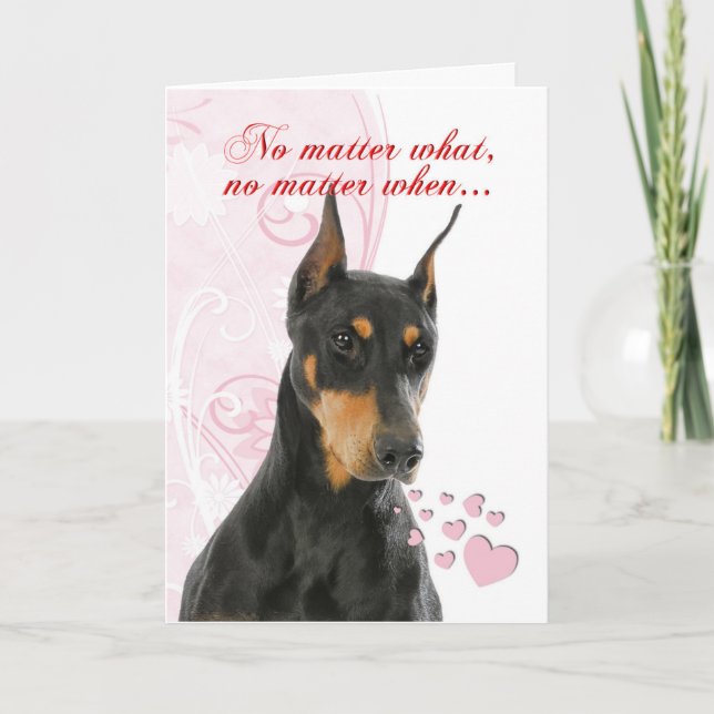 Doberman Valentine's Day Card (Front)
