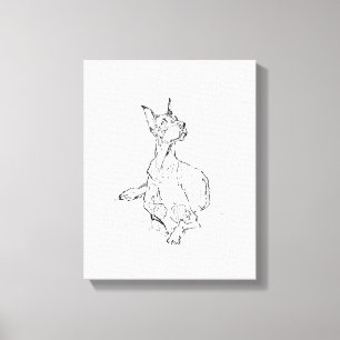 Doberman Wall Art – Minimalist Dog Line Drawing
