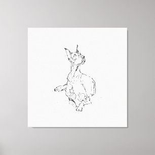 Doberman Wall Art – Minimalist Dog Line Drawing