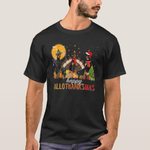 Doberman Wizard Hat Turkey Santa Hat Happy Halloth T-Shirt