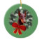 Doberman Wreath Holiday Dog Ornament