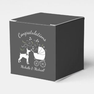 Dobermann Dog Baby Shower Puppy Dobie Pinscher Favour Box
