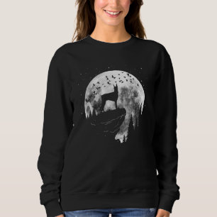 Dobermann Dog Breed Night Stroll for Dog Owner Sweatshirt