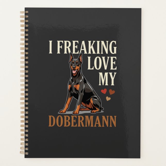 Dobermann Love Dog Lover Planner (Front)