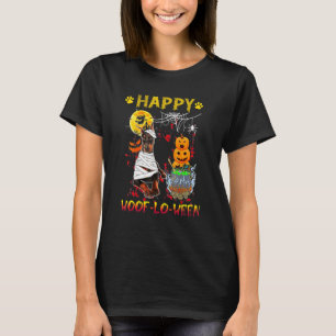 Dobermann Mummy Happy Woof Lo Ween Halloween Pumpk T-Shirt