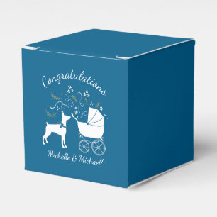 Dobermann Pinscher Baby Shower Puppy Dog Dobie Favour Box