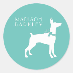 Dobermann Pinscher Dog Puppy Dobie Classic Round Sticker