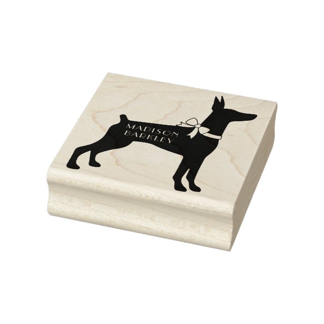 Dobermann Pinscher Dog Puppy Dobie Rubber Stamp (Stamp)