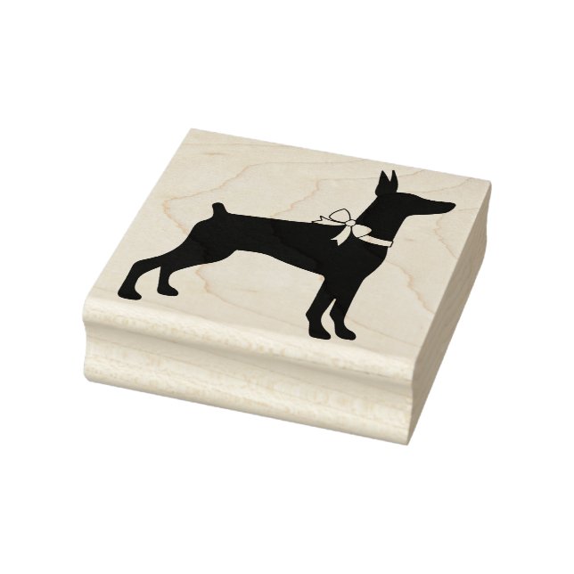 Dobermann Pinscher Dog Puppy Rubber Stamp (Stamp)