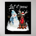 Dobermann Santa Dog Christmas Snowman Xmas Pajama  Poster<br><div class="desc">Dobermann Santa Dog Christmas Snowman Xmas Pajama</div>