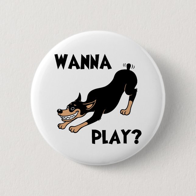 Dobie - Play 6 Cm Round Badge (Front)