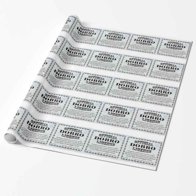 Dobro License Wrapping Paper (Unrolled)
