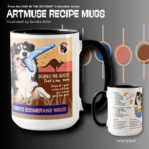 DOBRO'S BOOMERANG WINGS AUSSIE Art Muse Recipe Mug