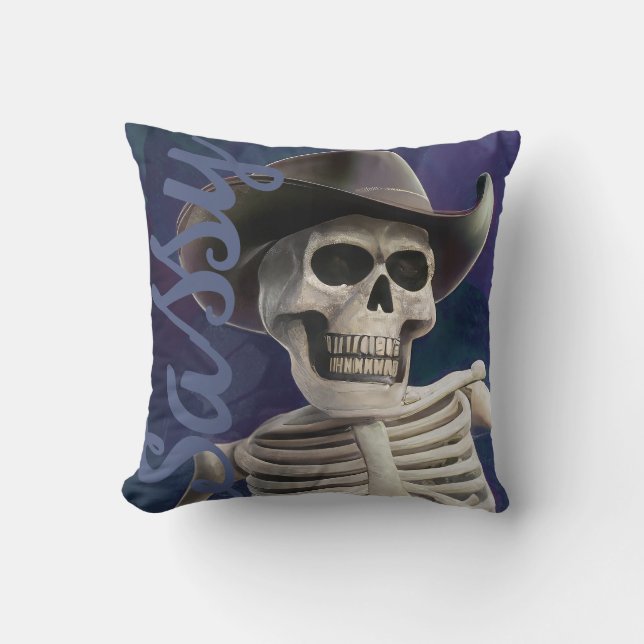Doc Bones IS Sassy!, Cowboy Skeleton Cushion (Front)