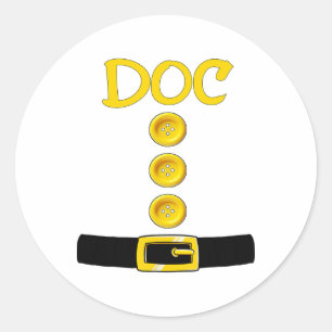 Doc Dwarf Halloween Costume Colour Matching Doc Dw Classic Round Sticker