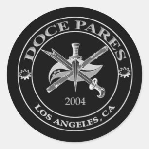 doce pares logo black classic round sticker