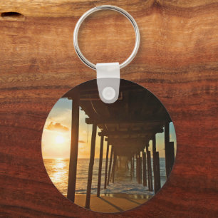 Dock At Sunrise Key Ring