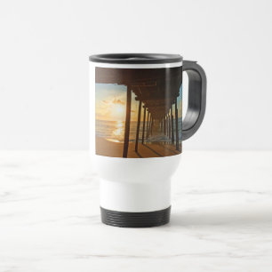 Dock At Sunrise Travel Mug