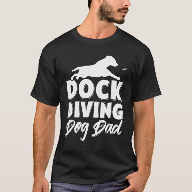 Dock Diving Dog Diving Jumping Trainer love dock   T-Shirt (Front)