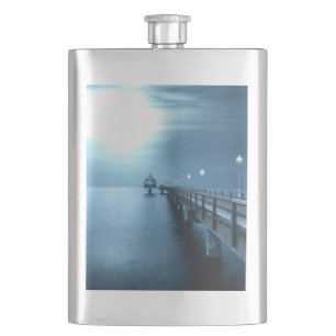 Dock on the Bay Evening Hip Flask