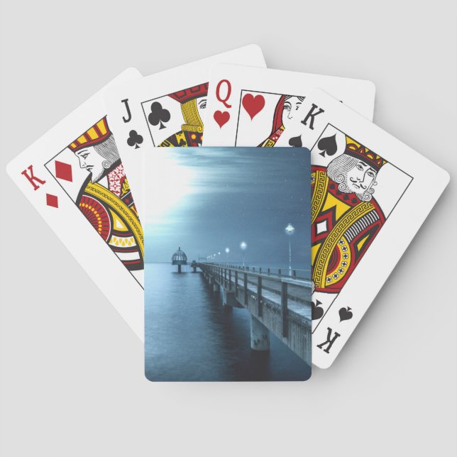Dock on the Bay Evening Playing Cards (Back)
