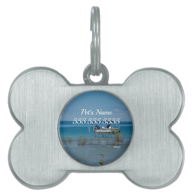 Docked At Mackinac Pet ID Tag (Front)