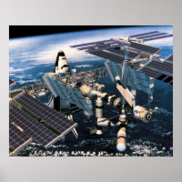 Docked Space Shuttle