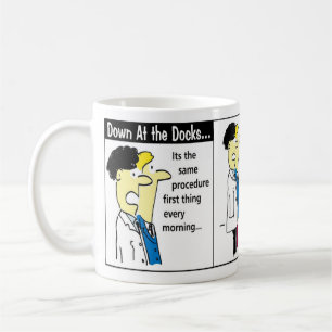 Docker Shipping Container Cartoon Humour Coffee Mug