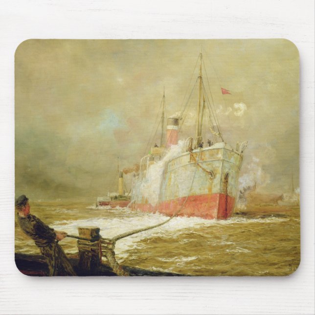 Docking a Cargo Ship Mouse Pad (Front)