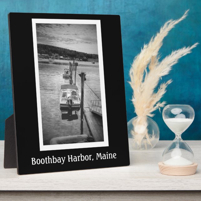 Dockside Boothbay Harbour 8x10 With Easel Plaque (Side)
