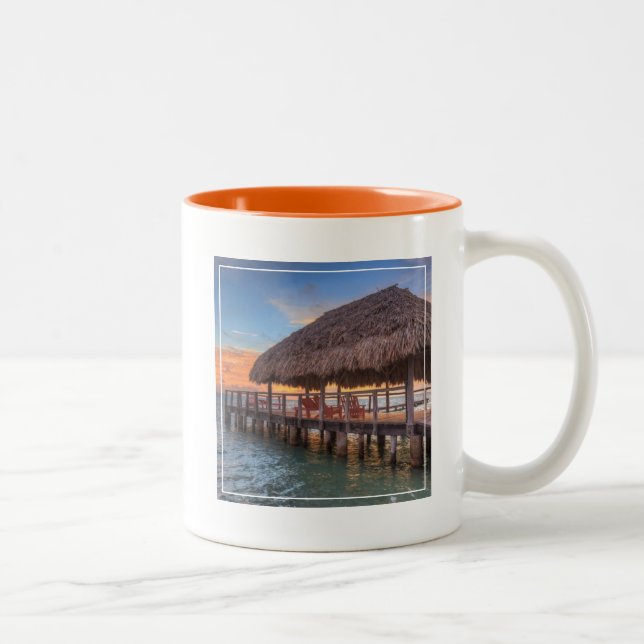 Dockside Sunrise Two-Tone Coffee Mug (Right)