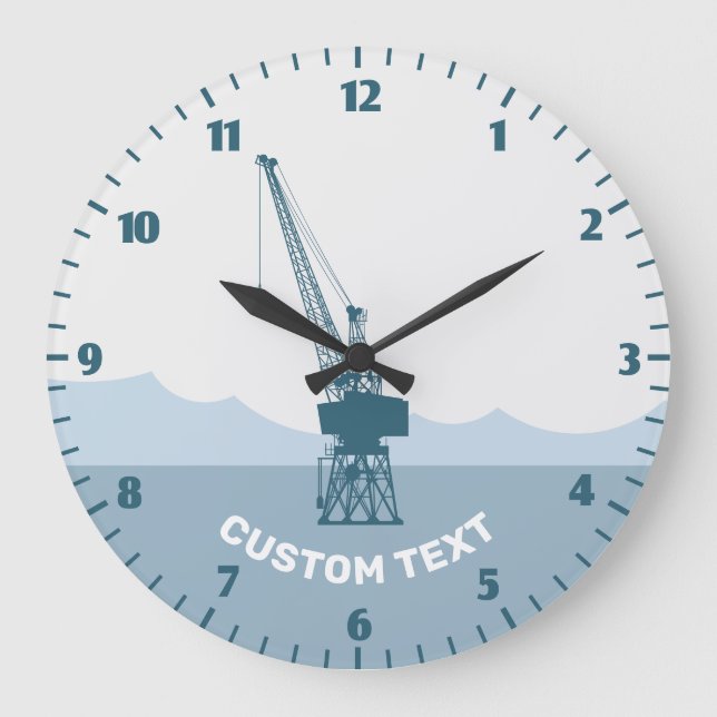 Dockyard Crane Large Clock (Front)