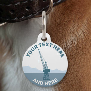 Dockyard Crane Pet Tag