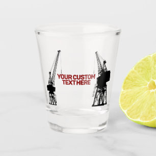 Dockyard Cranes Shot Glass