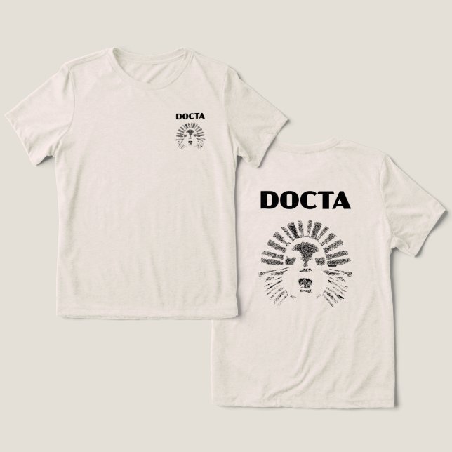 Docta stipe face Tri-Blend shirt (Design Front & Back)