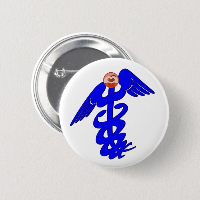Doctor 6 Cm Round Badge (Front & Back)