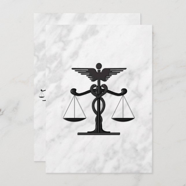 Doctor and Lawyer Wedding Invitation (Front/Back)
