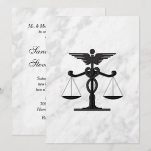 Doctor and Lawyer Wedding Invitation