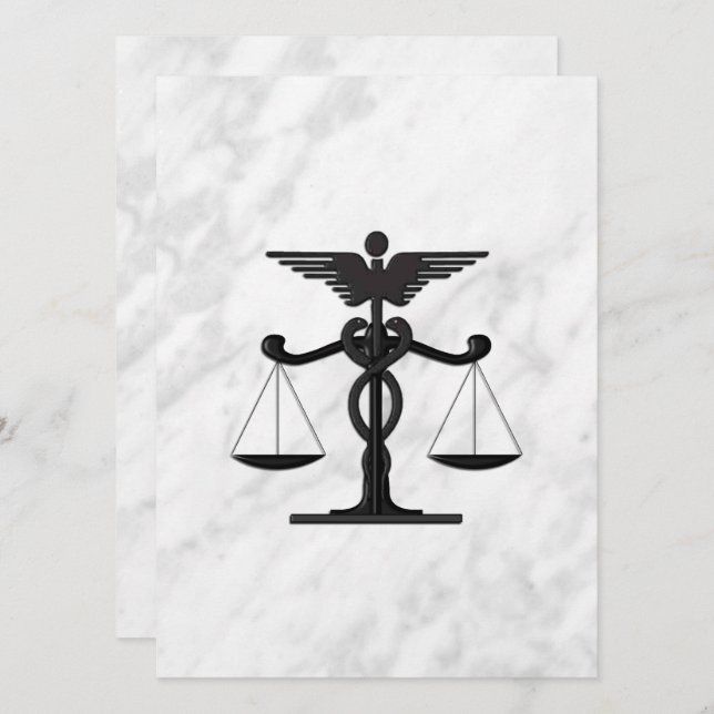 Doctor and Lawyer Wedding Invitation (Front/Back)