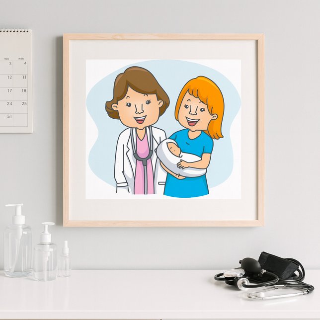 Doctor And New Mother With A Baby Poster (Creator Uploaded)