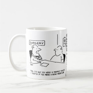 Doctor and Patient Overweight Obesity Sumo Cartoon Coffee Mug