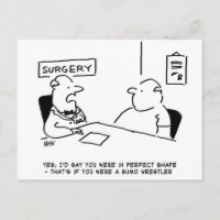 Doctor and Patient Overweight Obesity Sumo Cartoon