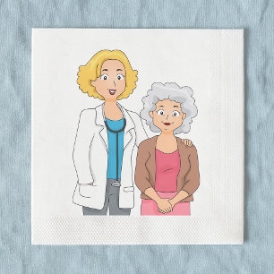 Doctor And Patient Paper Napkins