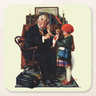 Doctor and the Doll Square Paper Coaster
