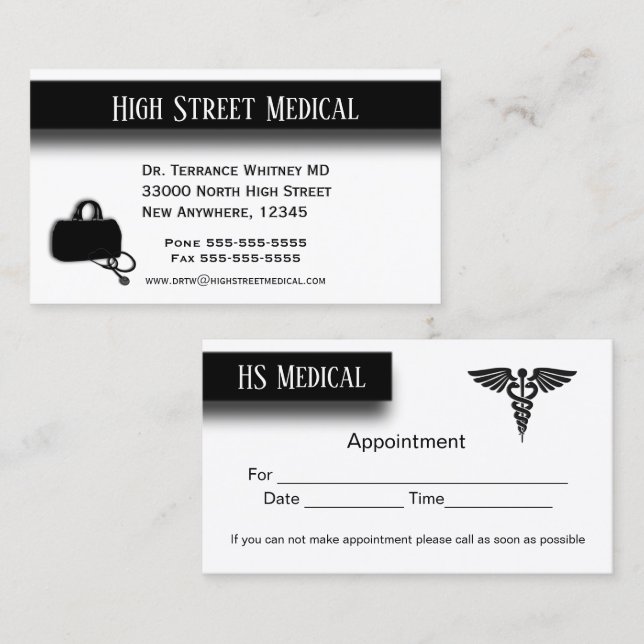 Doctor Appointment Card (Front/Back)