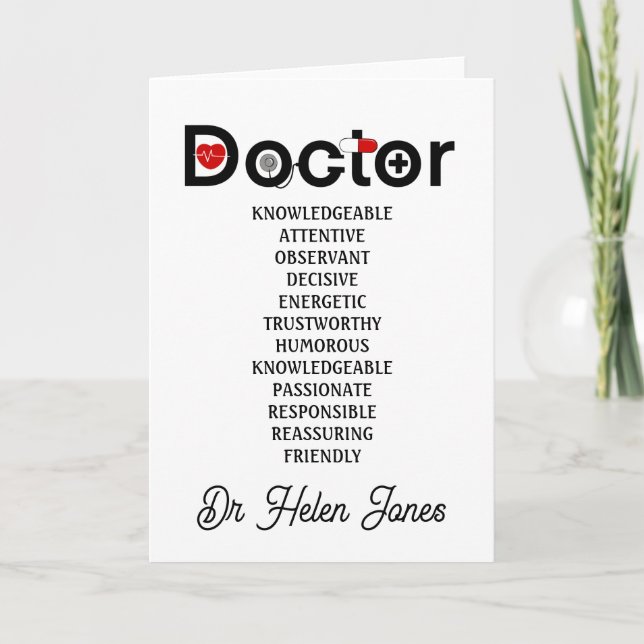 Doctor appreciation  card (Front)