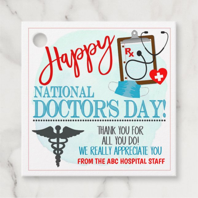 Doctor Appreciation Gift Tag (Front)